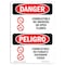 Signmission OSHA, Combustible No Smoking Open Flames Bilingual, 10in X 7in Rigid Plastic, 7" W, 10" L, Spanish OS-DS-P-710-VS-1073 - alternate 1